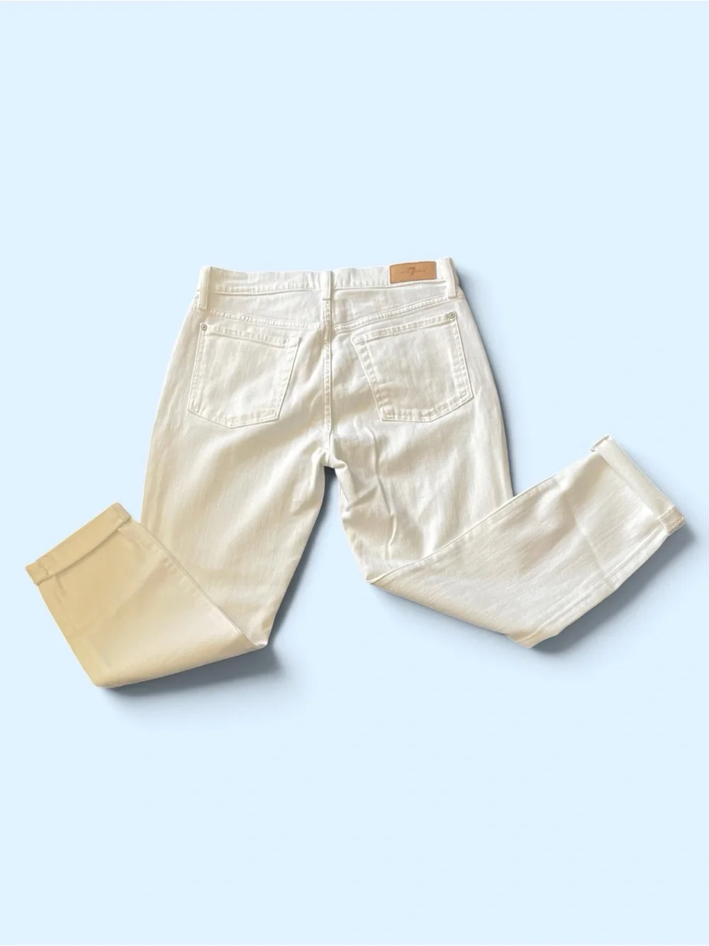 #053, 7 For All Mankind, Josephine white Jean, size 27